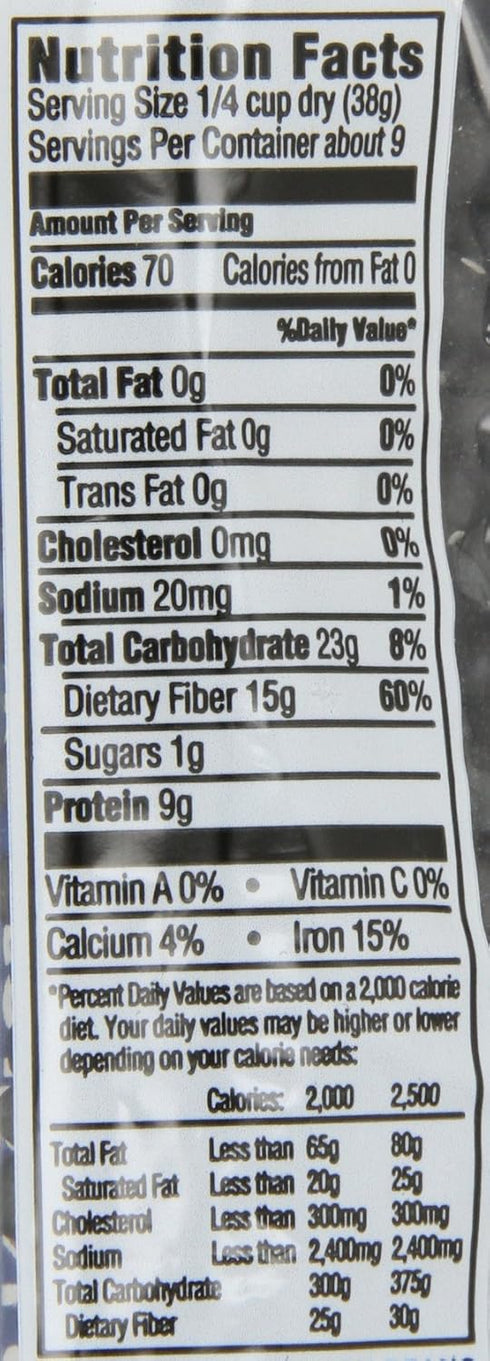 12 (Pack 24) 1 Iberia Black Beans, Ounce of Dry Beans, Bulk Dry Black Beans Bag, Fiber & Protein Source, Farm Fresh#