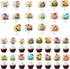 48 Sleyberoy Mushroom Cake Toppers - Pcs Primitive Forest Theme Party Supplies for Baby Baptism, Birthday, Anniversary