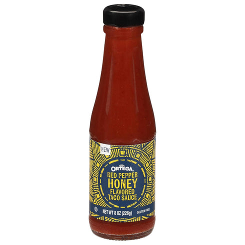 Ortega Red Pepper Honey Taco Sauce, Sweet and Spicy Sauce and Marinade,