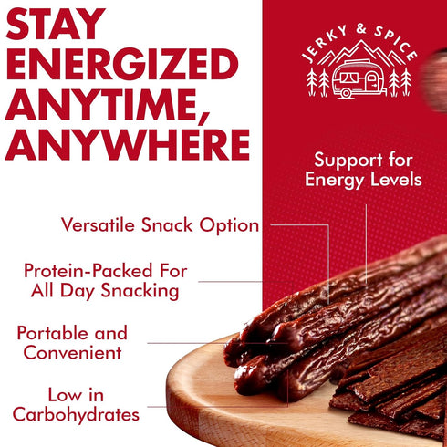 (10 Count) Pack Jerky-n-Spice Premium Spicy Meat Sticks Gift Box | Beef Sticks Variety | Beef Jerky Basket for Men |