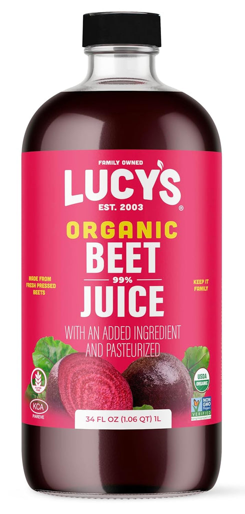 Lucys Family Owned - AMERICAN BEETS Organic 99% Pure Beet Juice, 34
