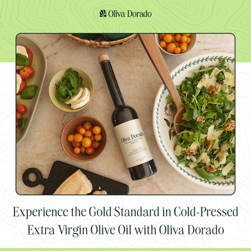 100% (500mL) Oliva Dorado Organic Extra Virgin Olive Oil, Unrefined & Cold Pressed, Made from Polyphenol Rich Arbequina
