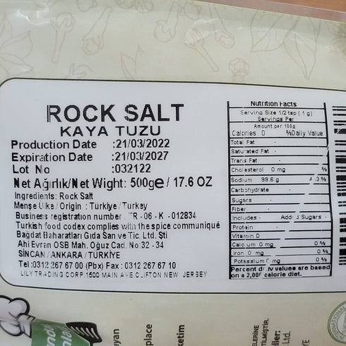 Raykush Art 500 BAGDAT KAYA TUZU ROCK SALT GR - Product of Turkiye