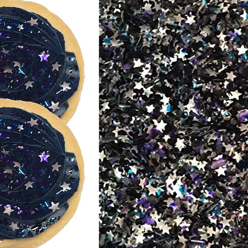 Galaxy Stars Milky Universe Way Metallic Edible Shimmer Sparkle Glitter for Cakes, 0.15 oz Jar