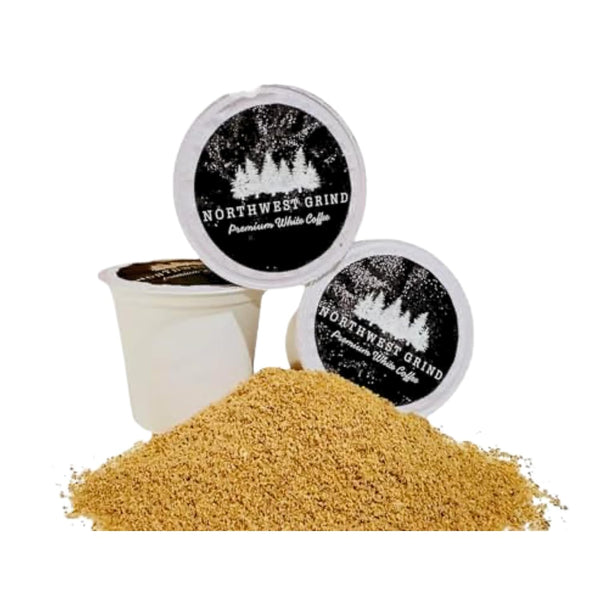 Northwest Grind White Coffee K-Cup Pods High Caffeine White Coffee, Smooth Low