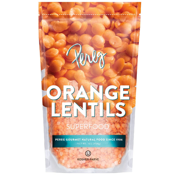 Pereg Orange Lentils (16 Oz) - Indian Split Masoor Daal - Non-GMO