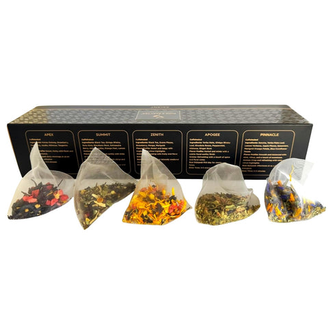 15-Count (52.5g) Pure And Easy Tea, Ascent Premium Tea Sampler, Whole-Leaf Variety of Naturally Caffeinated Blends