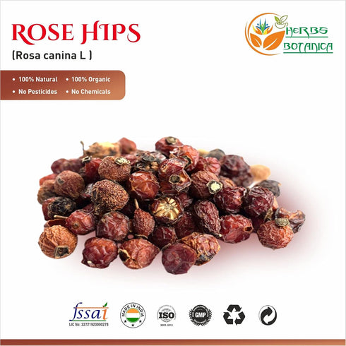Herbs Botanica Rosehips Dried Organic Rose Hip Herbal Tea, 5.30oz Resealable Kraft Bag