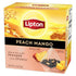 20 Lipton Black Tea Peach Mango, Pyramid Tea Bags, Flavored Teabags for a Refreshing Cup of Tea, Total Tea Bags