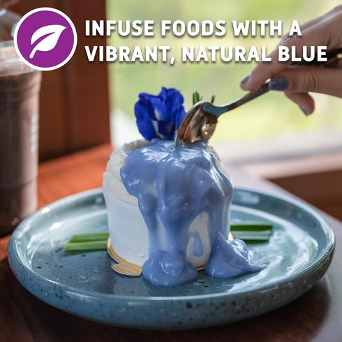 Sou Zen Butterfly Pea Flowers (80 g) Dried Tea Leaves, Organic Nootropics, Natural Raw Drink Mix with Antioxidants