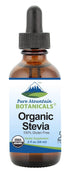 Pure Mountain Botanicals Organic Liquid Stevia Sweetener – Alcohol Free, Kosher Sugar Substitute Stevia Drops - 2oz