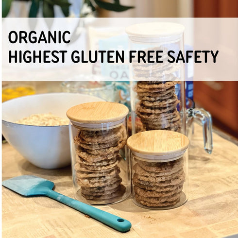 (14 oz) ZEGO Gluten Free Organic Raw Rolled Oats - Double Protein Old Fashioned Oatmeal - COOKING REQUIRED