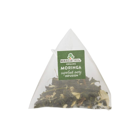 Miracle Tree's Energizing Moringa Infusion - Chai | Organic Certified & Non-GMO | 16 Pyramid Sachets, Healthy Coffee