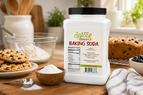8 lb Baking Soda | Pure Sodium Bicarbonate Powder for Baking, Cleaning, Deodorizing & Household Use | By Dashers Spice
