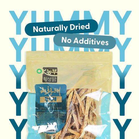 (3.5oz) K-SEAFOOD PAVILION Hoengseongmak Dried Fish, Naturally Processed Seafood, Korean Superfood Snack