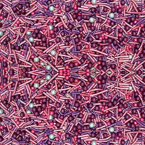Confect Cake Decorating Sprinkles Mix Pink & Purple Jimmies with Pearl Sugar