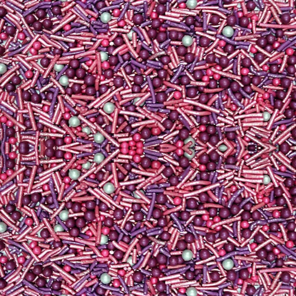 Confect Cake Decorating Sprinkles Mix Pink & Purple Jimmies with Pearl Sugar