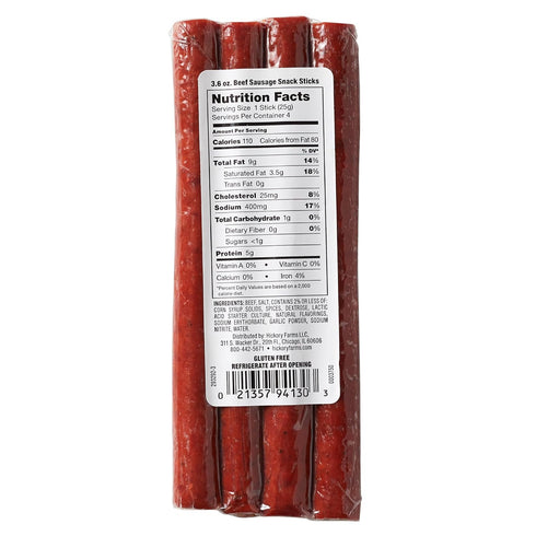 6-Pack packages Hickory Farms Beef Sticks | High-protein snack, gluten free, meat sticks for snacking, made