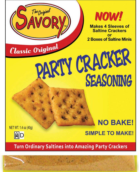 Savory Saltine Seasoning - 1.4 Ounce Savory & Sweet Sampler Set, 2 Flavors, 4 Pack