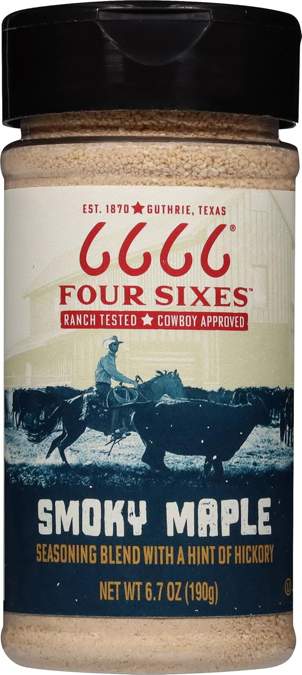 FOUR SIXES 6666 Smoky Maple Seasoning, 6.7 Ounce (Pack of 6)