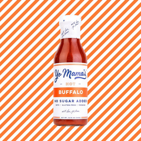 Pack (3) Whole30, Yo Mamas Foods Keto Hot Buffalo Dipping, Marinade & Wing Sauce - of - Low-Zero Carb, No Sugar Added