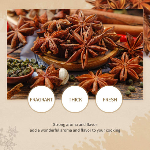 52USA Organic Star Anise, 4 Ounce (Pack of 1), Whole Dried NON-GMO Chinese Star Anise Pods for Tea and Baking