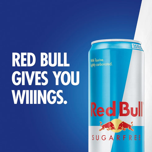 20 oz (Pack 12) Red Bull Energy Drink, Sugar Free, fl