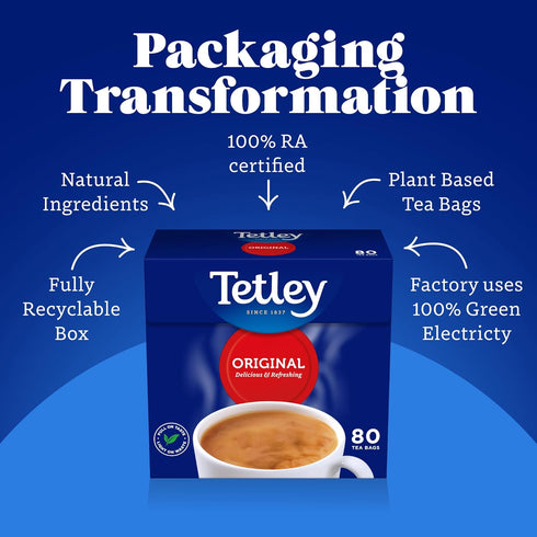 80 250 (Pack 6, 480 Tetley Decaf Teabags G Of Total Teabags)