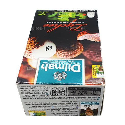 DILMAH Lychee Flavored Black Ceylon Tea - 20 Individually Wrapped Tea Bags, Premium Blend