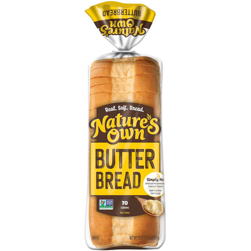 Nature's Own Butterbread, Non-GMO Bread, Sandwich Bread, 20 oz Loaf