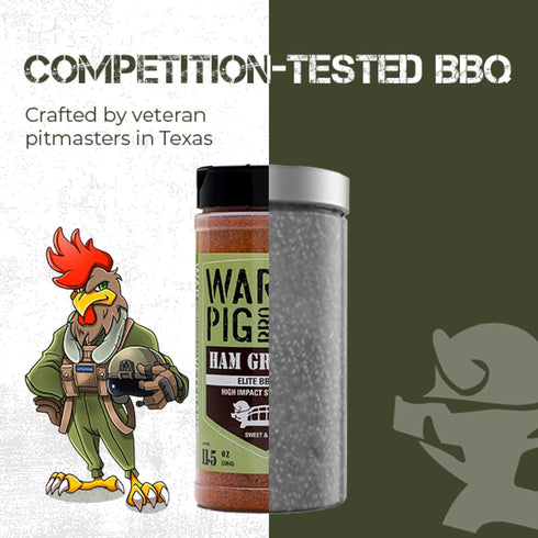 11.5 WarPig BBQ Ham Grenade Elite BBQ Rub| World Champion Sweet Rub, Perfect For Pork, Chicken, Beef and Seafood
