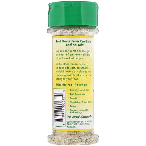 True Lemon Pepper Seasoning, 2 Pack - Natural Ingredients, No Salt, No Gluten