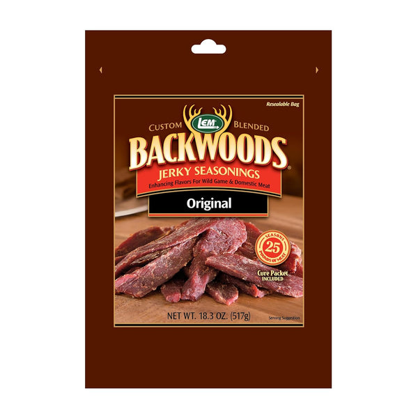 LEM Products Backwoods Original Jerky Seasoning, Ideal for Wild Game and Domestic