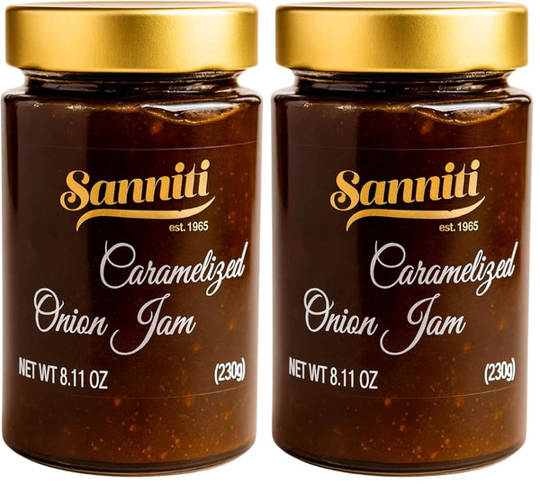 Sanniti Caramelized Onion Jam Sweet & Savory Gourmet Spread Perfect for Cheese