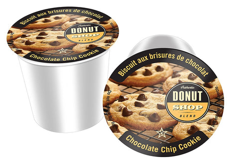 Authentic Donut Shop Blend Chocolate Chip Cookie Single Cup Coffee for Keurig K Cup Brewers, 24 Count