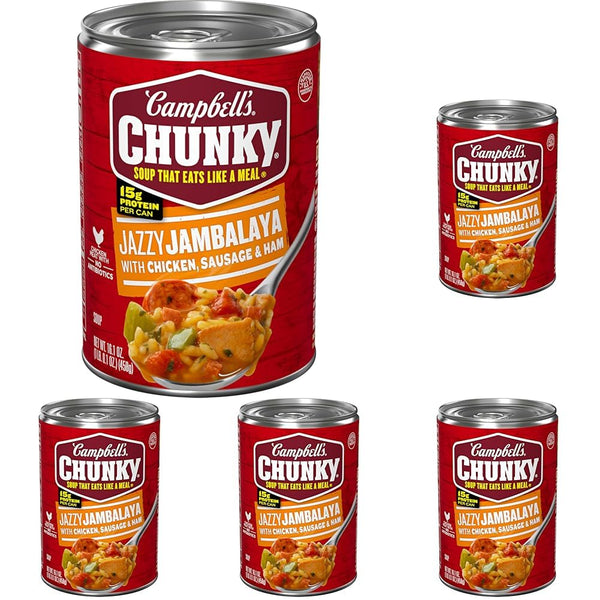 Campbells Chunky Soup, Jazzy Jambalaya with Chicken, Sausage and Ham Soup, 16.1