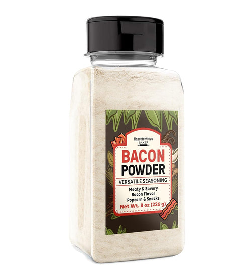 Unpretentious Bacon Powder, 8 oz - Versatile Seasoning with Meaty & Savory Bacon Flavoring