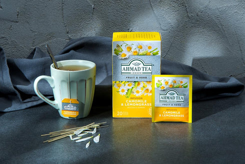 Ahmad Teas Camomile & Lemongrass, 1.4oz, 20 Tea Bags, Brown