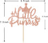 A Little Princess Cake Topper - Happy Birthday Decor for Girls, Baby Shower/Gender Reveal, Rose Gold Glitter