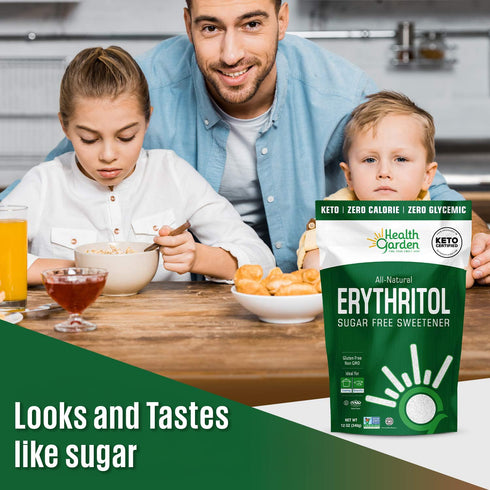 (4.75 lbs) Health Garden Erythritol Sweetener - Non GMO - Gluten Free - Sugar Substitute - Keto Friendly - Tastes Like