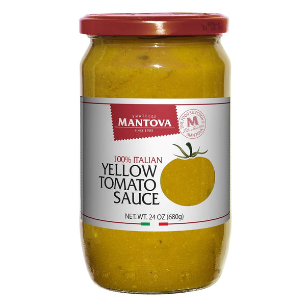 Mantova Yellow Tomato Sauce 24 oz (Pack of 2) - Product of Italy, Low Acidity & No Preservatives