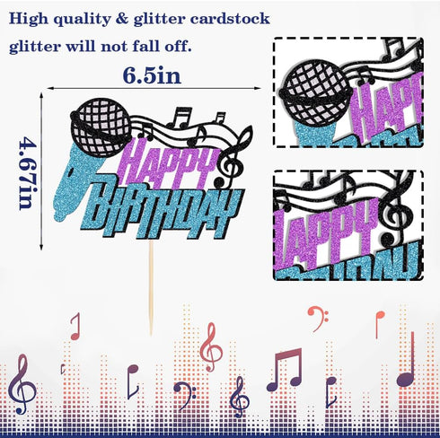 Music Birthday Cake DecorationHost Music Cake Decor Karaoke Musical Theme Cake DecorationMusician Party Birthday party