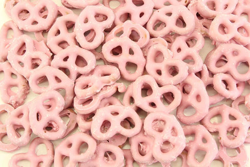 Planet Sweets Raspberry Yogurt Covered Mini Pretzels - 8 Ounces - Crunchy
