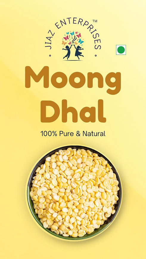 17.6 Oz (500g) Jiaz Enterprises Moong Dal (Split Mung Beans Without Skin) Lentils Indian ~ All Natural | Gluten