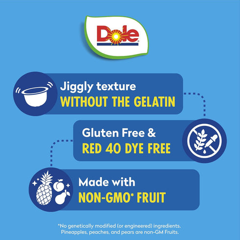 4.3 oz, 24 Dole Fruit Bowls Mixed Fruit in Black Cherry Flavored Gel, Back To School, Gluten Free Healthy Snack, Total