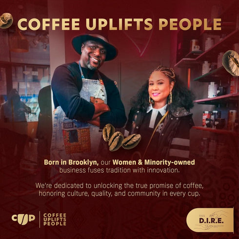 12 OZ Coffee Uplifts People Cocoa Espresso Whole Bean Coffee