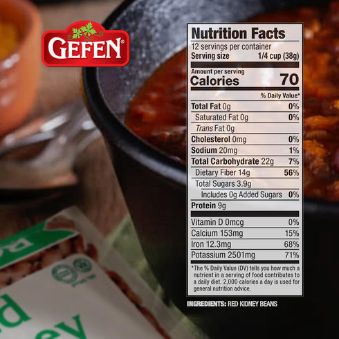 16oz (3 Pack) Gefen Dry Red Kidney Beans, Bag Premium Quality | Great for Chili, Salads, Soups & Salsa | Certified