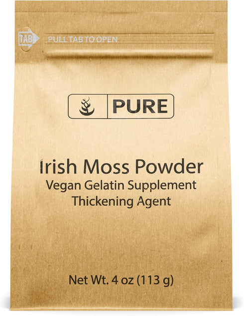 Pure Original Ingredients Irish Moss Powder (4oz) Dried Carrageen Seaweed, Gluten-Free, Lab Verified