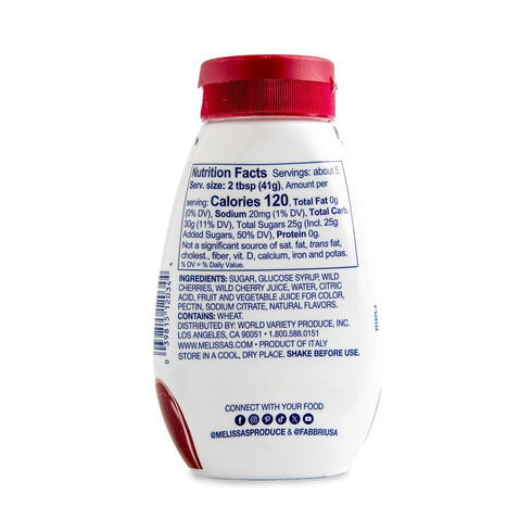7.9oz Fabbri Gourmet Dessert Sauce, Wild Cherry flavor, Flavoring sauce for Ice Cream, Desserts and hot and cold