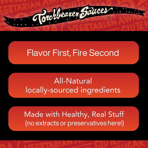 5 oz 8 Torchbearer Sauces Plum Reaper Super Hot Sauce - Heat Level - All Natural Hot Sauce, Vegan, Extract-Free